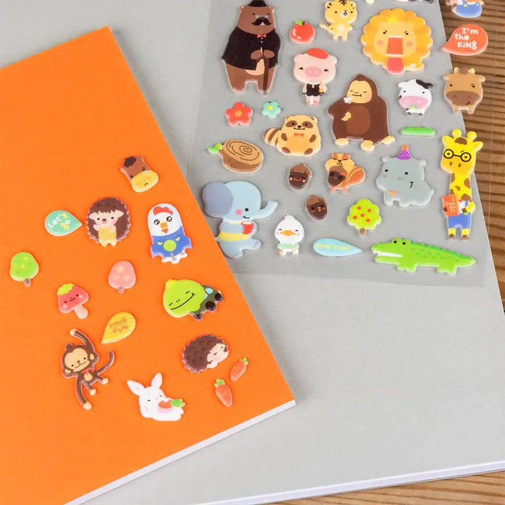 Rex London - 3D Puffy Stickers - Animal Friends - Mabel & Fox
