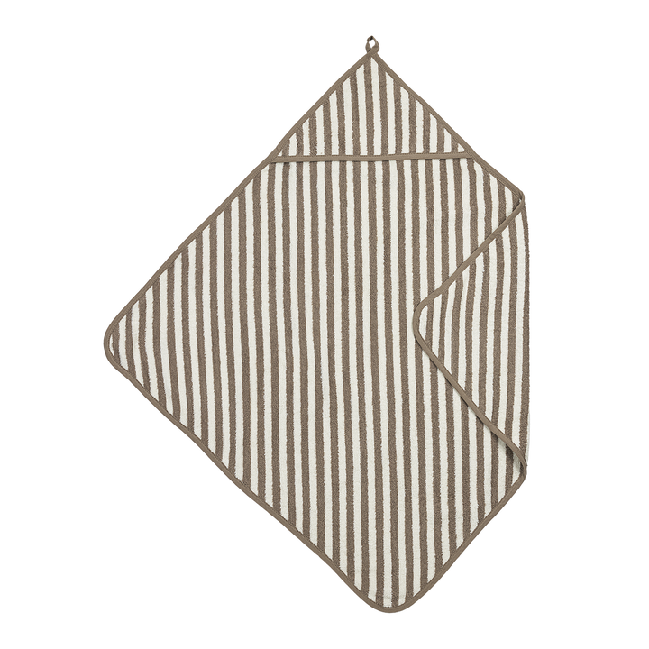 Meyco - Bathcape Terry Jacquard 75x75cm - Fat Stripe Taupe