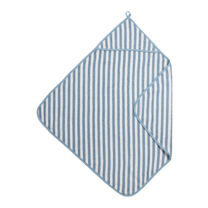Meyco - Bathcape Terry Jacquard 75x75cm - Fat Stripe Jean Blue