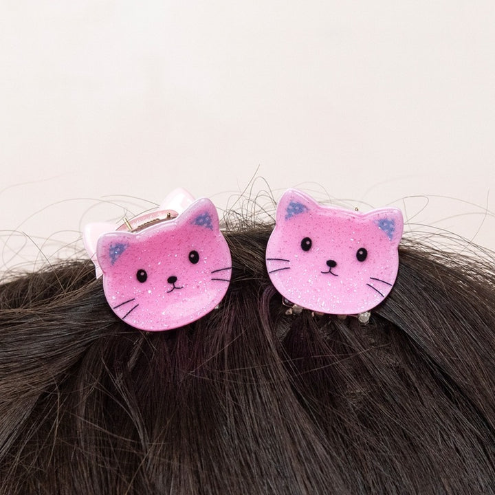 Rex London - Mini Hair Claw Clips (Set Of 2) - Pink Cats