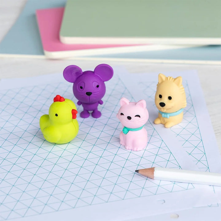 Rex London - Erasers - Adorable Animal (Set Of 4)