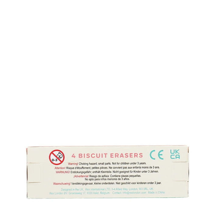 Rex London - Erasers (Set Of 4) - Biscuits