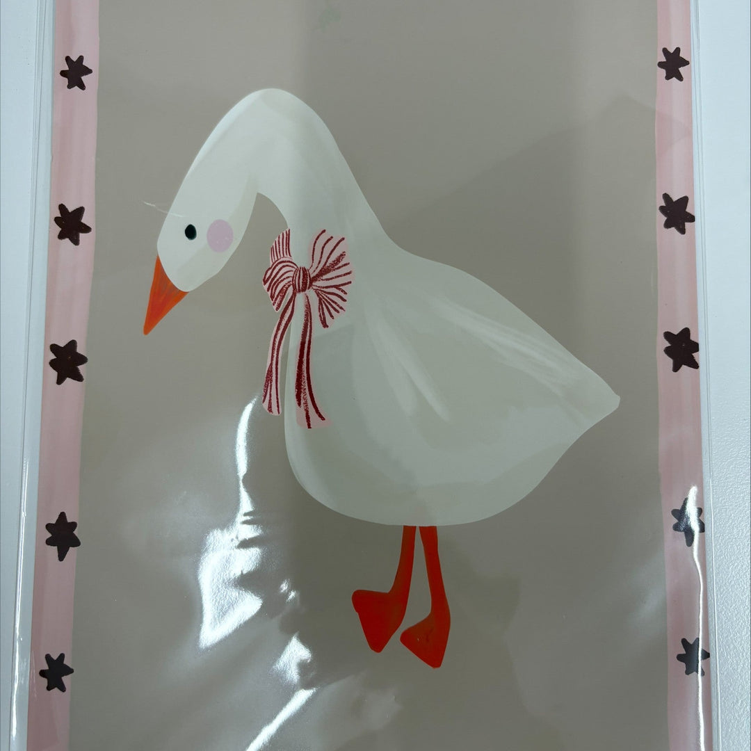 Sample Sale (Small Mark) - Lara & Kin - Art Print - Goose With Bow