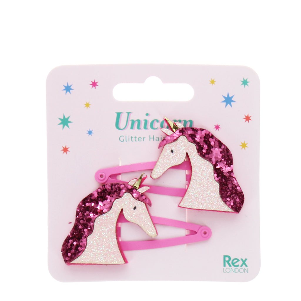 Rex London - Hair Clips - Glitter Unicorn