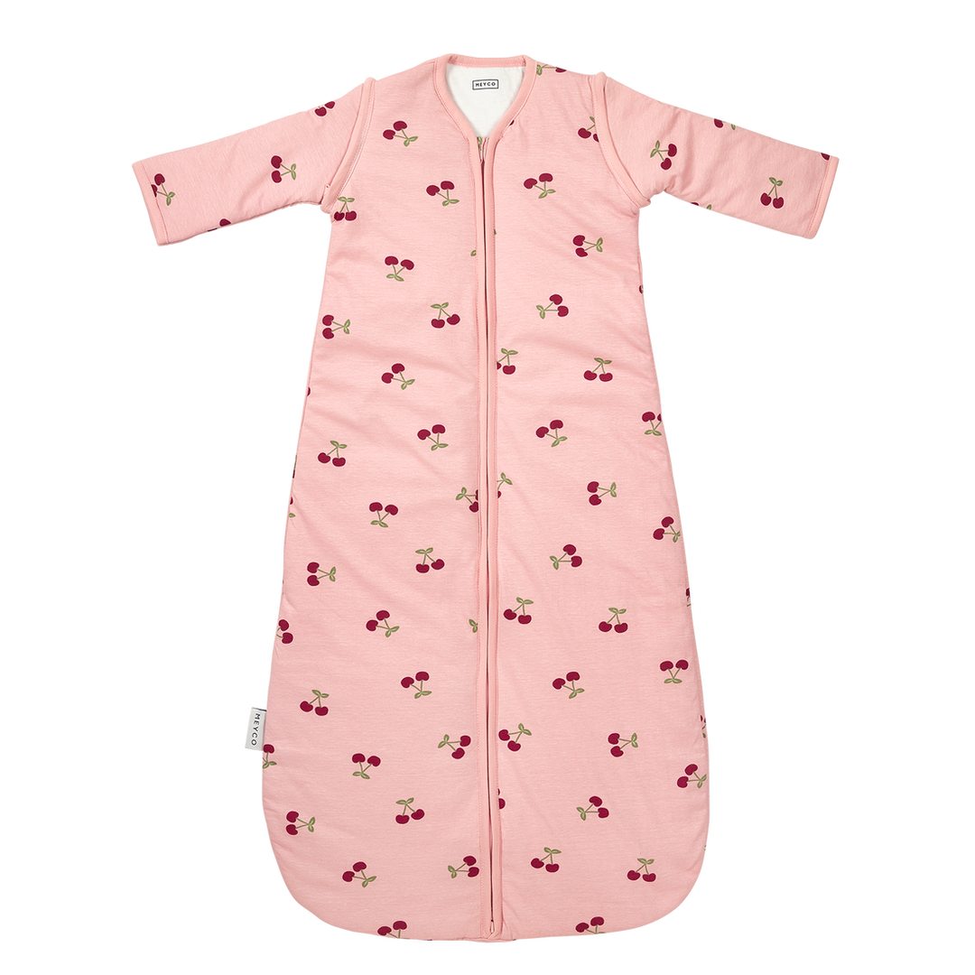 Meyco – Sleeping Bag with Detachable Sleeves Interlock Jersey – Cherry Soft Rose