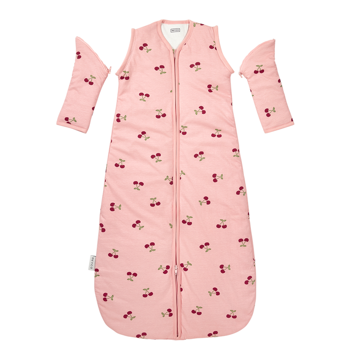 Meyco – Sleeping Bag with Detachable Sleeves Interlock Jersey – Cherry Soft Rose