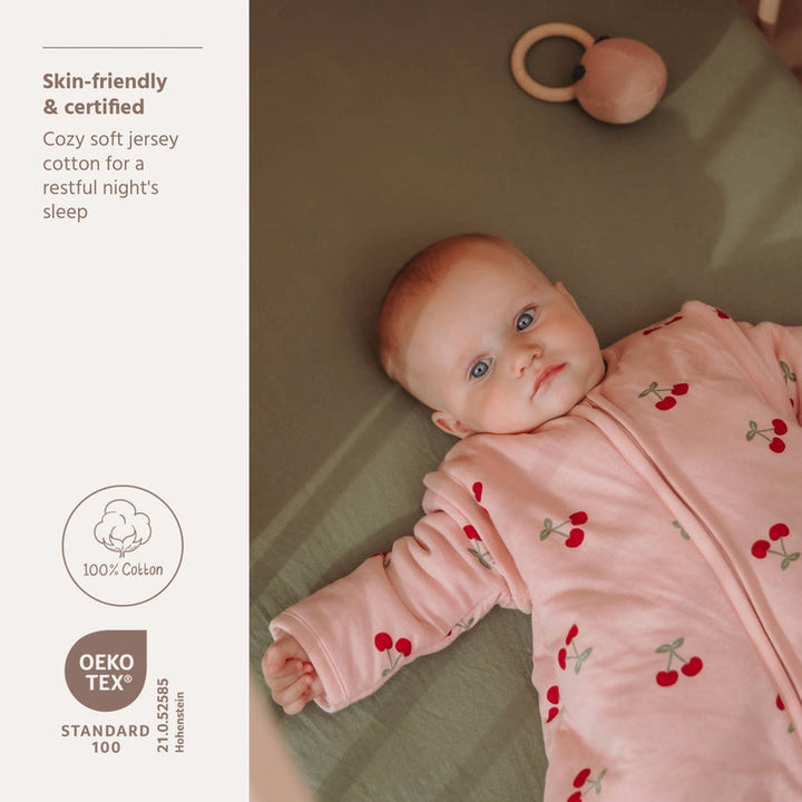 Meyco – Sleeping Bag with Detachable Sleeves Interlock Jersey – Cherry Soft Rose