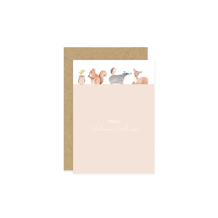 Little Roglets - Greeting Card - Welcome to the World - Woodland