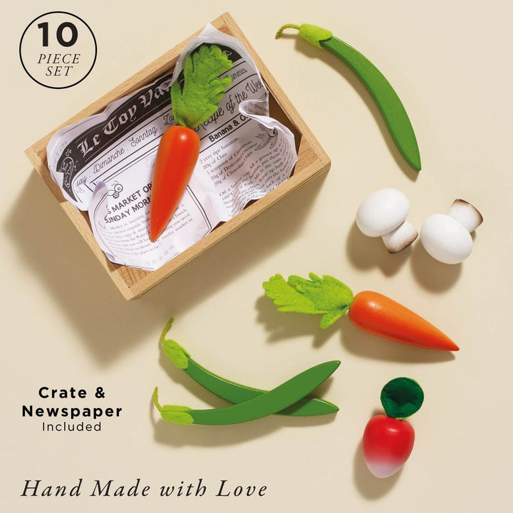 Le Toy Van – Wooden Market Crate – Harvest Vegetables - Mabel & Fox