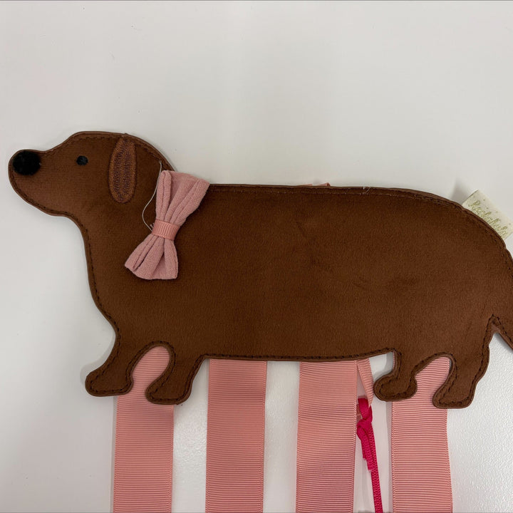 Sample Sale (Bow Glued Incorrectly) - Rockahula - Clip Hanger - 4 Ribbon- Sausage Dog