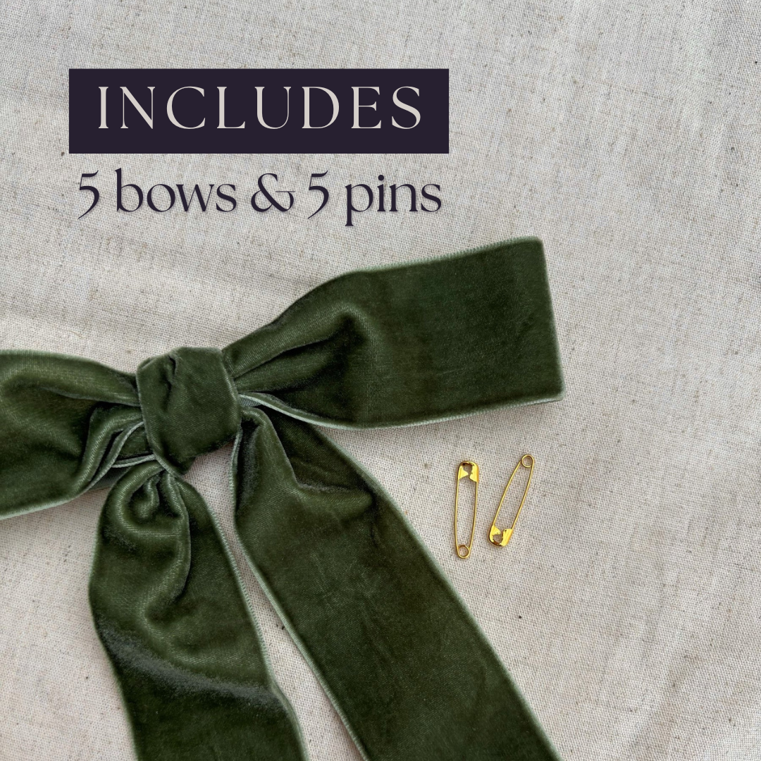 Mabel & Fox - Velvet Bow Set (5 Pcs)