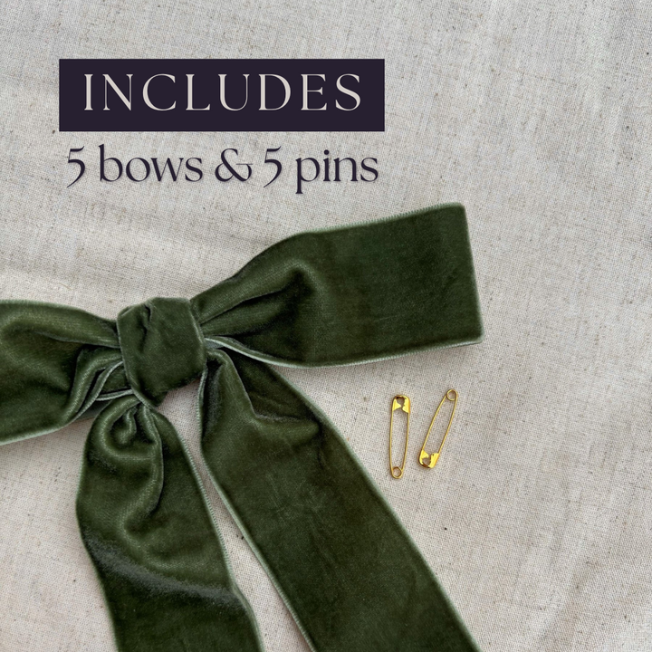 Mabel & Fox - Velvet Bow Set (5 Pcs)