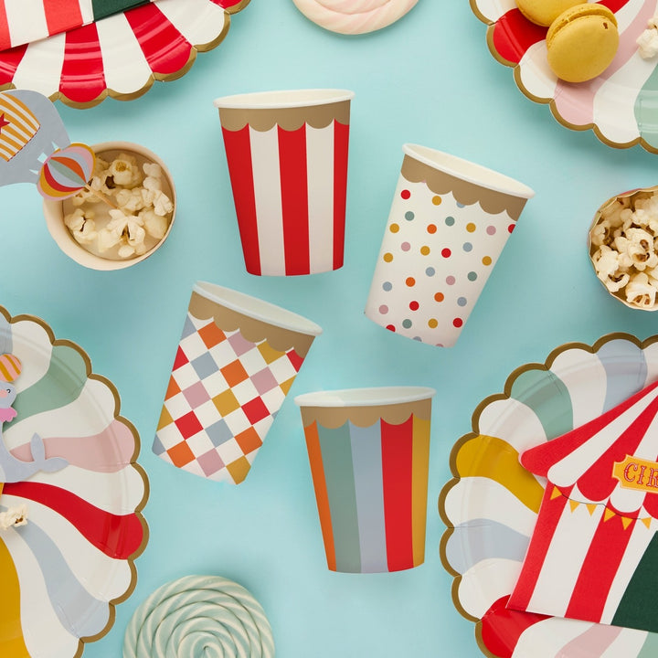 HootyBalloo By Green Club - Circus Paper Cups - (Pack of 8)