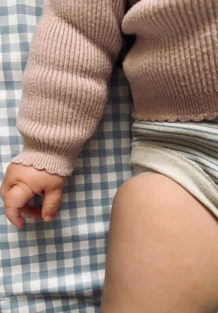 Mabel & Fox - Travel Changing Mat - Blue Gingham - Mabel & Fox