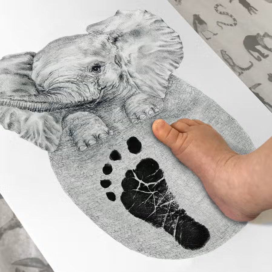 Lucy Coggle Designs - Baby Elephant Footprint Kit