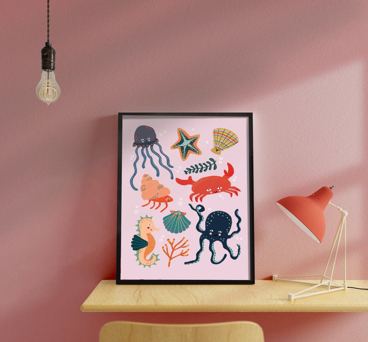 Kate Fox Design - Art Print - Under The Sea- A4