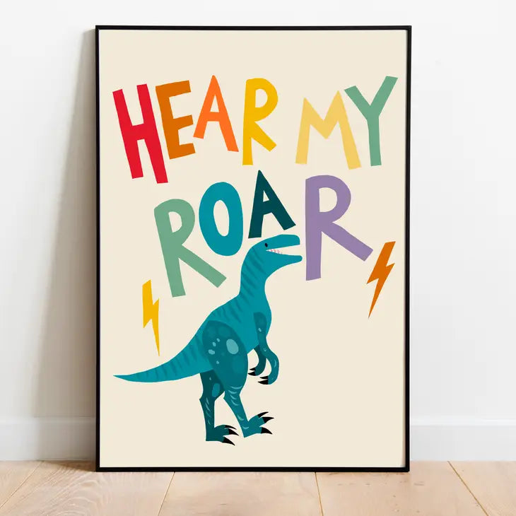 Abel and the Label - Art Print - Dinosaur Hear My Roar