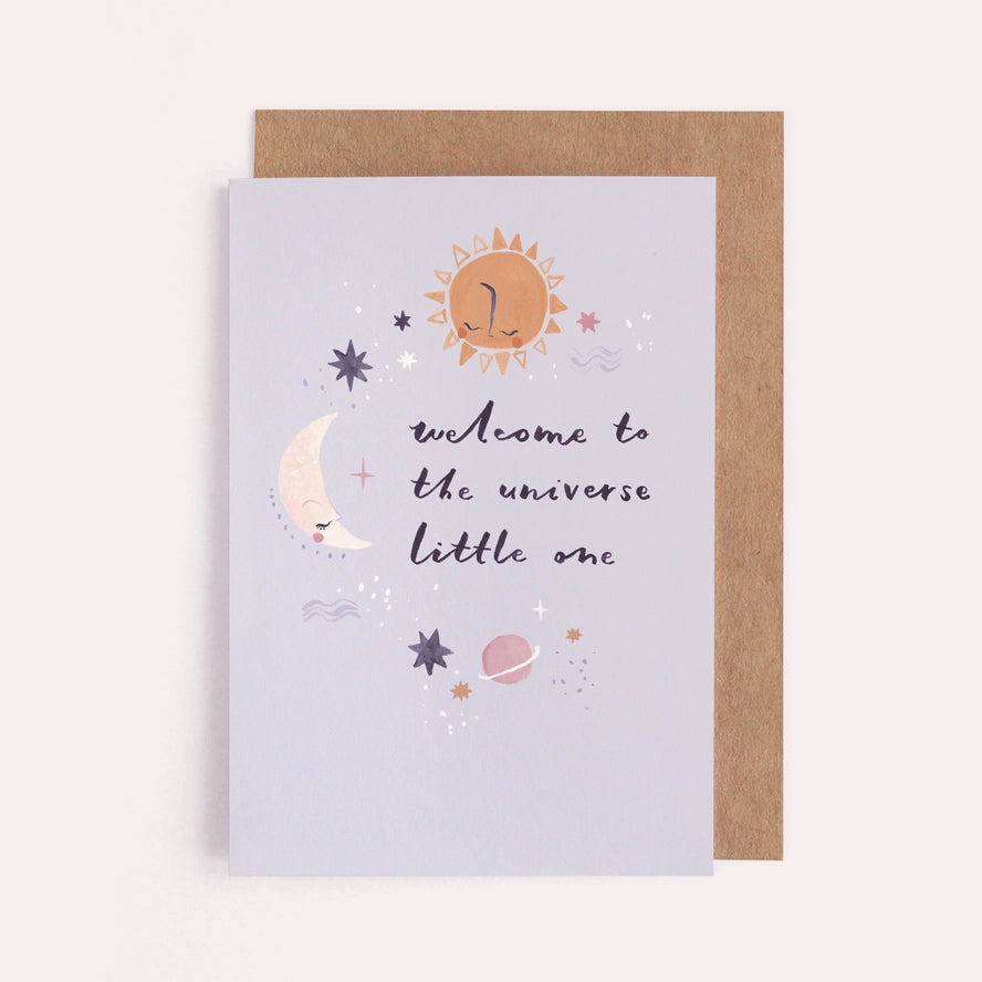 Sister Paper Co. - Greeting Card - Universe New Baby - Mabel & Fox