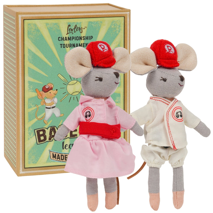 LEVLOVS – Baseball Mice Plush Toy Set
