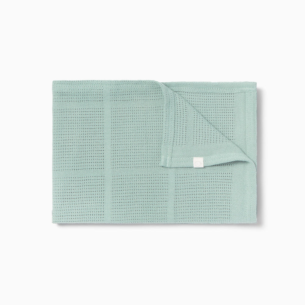 Baby Mori - Cellular Baby Blanket - Mint - Mabel & Fox