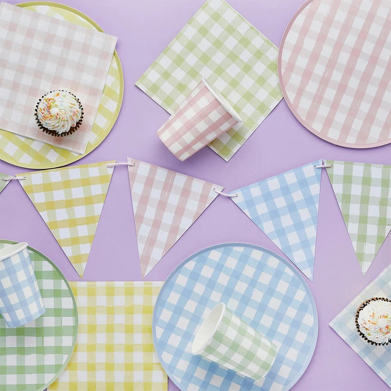 HootyBalloo By Green Club - Gingham Paper Bunting - 2.5M