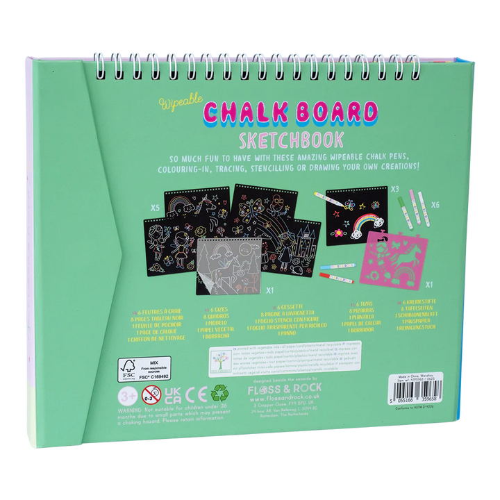 Floss & Rock - Chalk Board Sketchbook - Rainbow Fairy