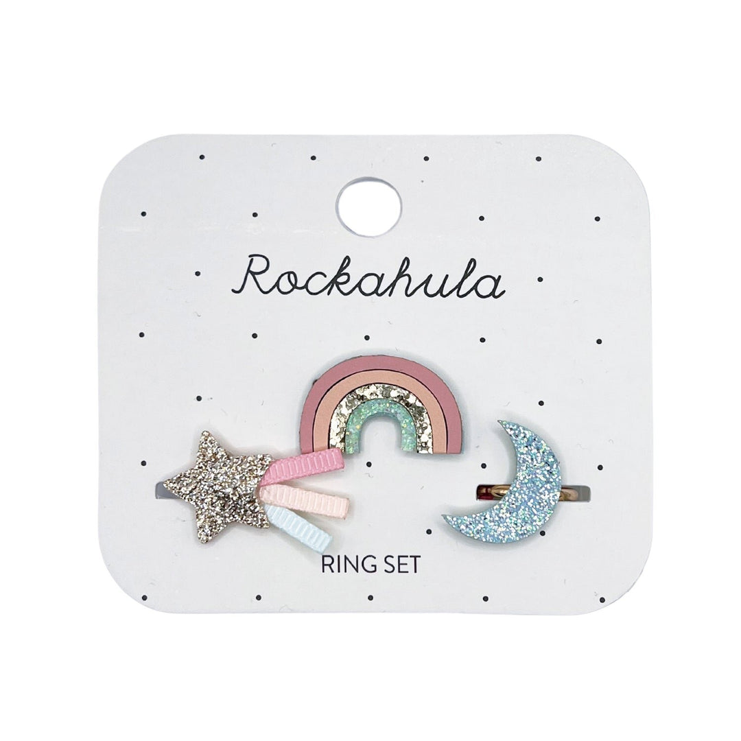 Rockahula - Jewellery - Shimmer Rainbow Ring Set
