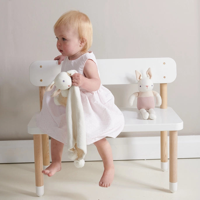 ThreadBear Designs - Bunny Rattle - Cream - Mabel & Fox