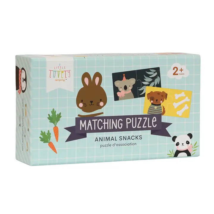 A Little Lovely Company - Matching Puzzle - Animals Snacks