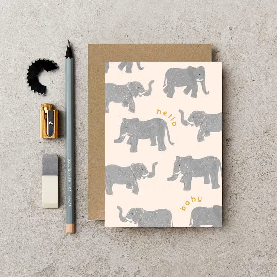 Katie Leamon - Greeting Card - Baby Elephant