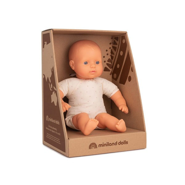 Miniland - Soft Body Doll - Caucasian- 32 cm