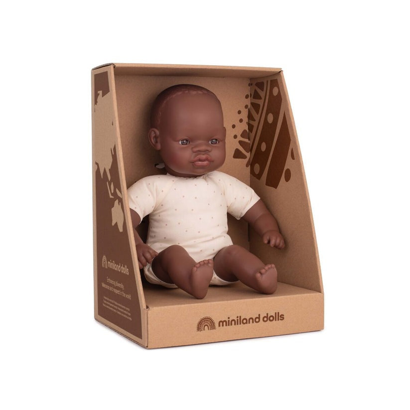 Miniland - Soft Body Doll - African