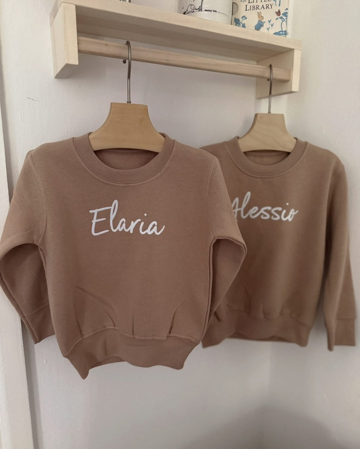 Mabel & Fox - Personalised Kids Sweatshirt - Vintage Taupe