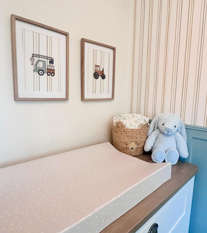 Mabel & Fox - Wedge Baby Changing Mat - Grey Spotty