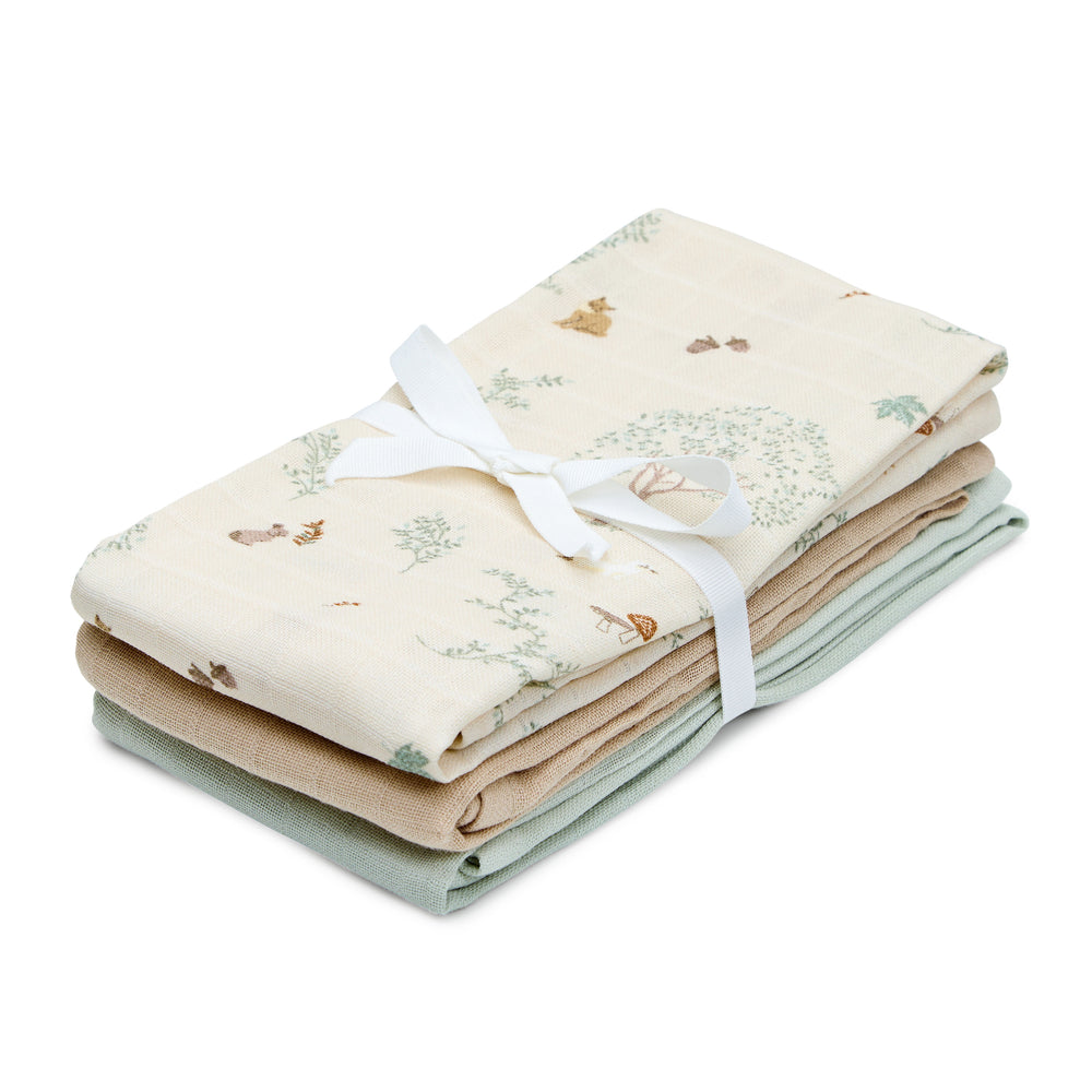 Cam Cam Copenhagen – Muslin Cloths 3-Pack – Woodland