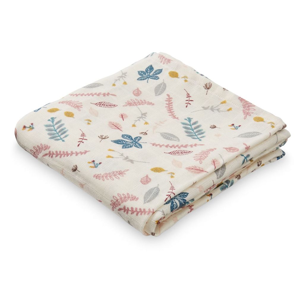 Cam Cam Copenhagen - Gift Box - Muslin Cloth and Activity Ring - Pressed Leaves Rose - Mabel & Fox