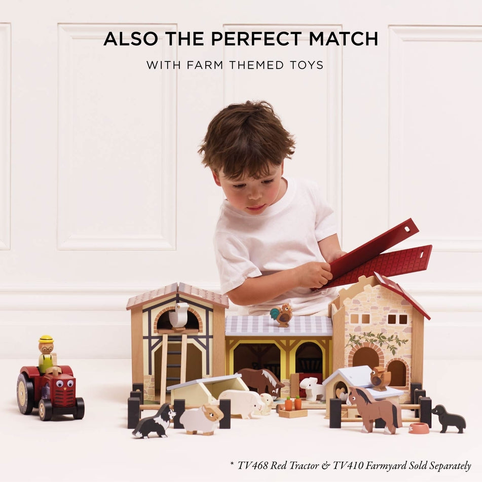 Le Toy Van – Stacking Toy – Farmyard Animals & Bag - Mabel & Fox