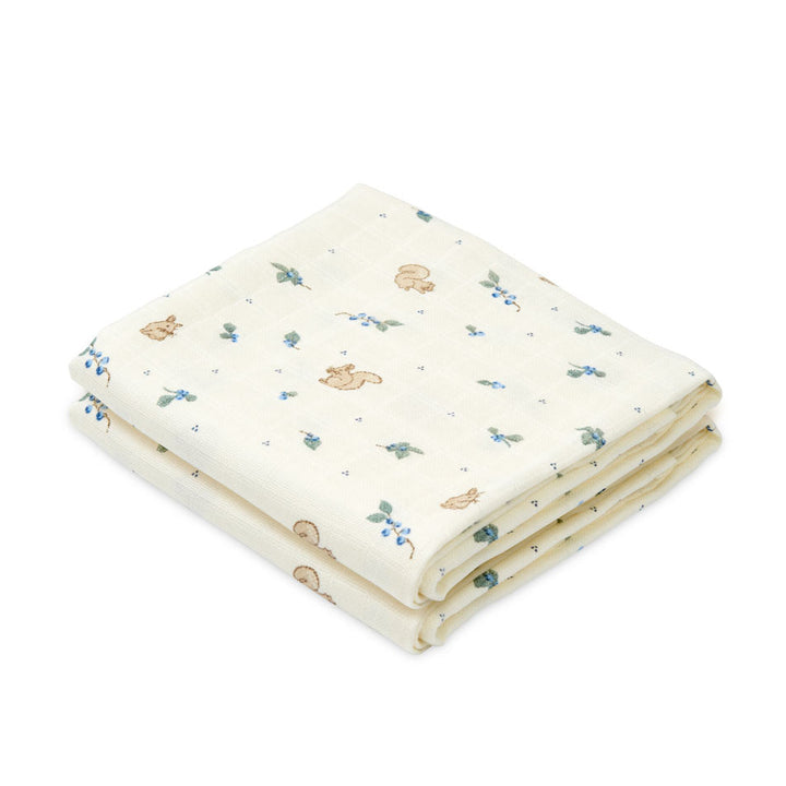 Cam Cam Copenhagen - Muslin Cloth - Blueberries (2 Pack) - Mabel & Fox