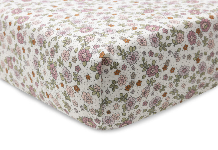 Jollein - Fitted Sheet 60x120cm - Retro Flowers