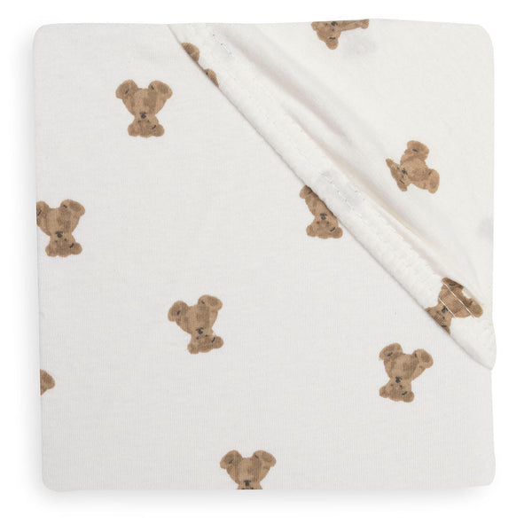 Jollein - Fitted Sheet Jersey 60x120cm - Mini Teddy Bear