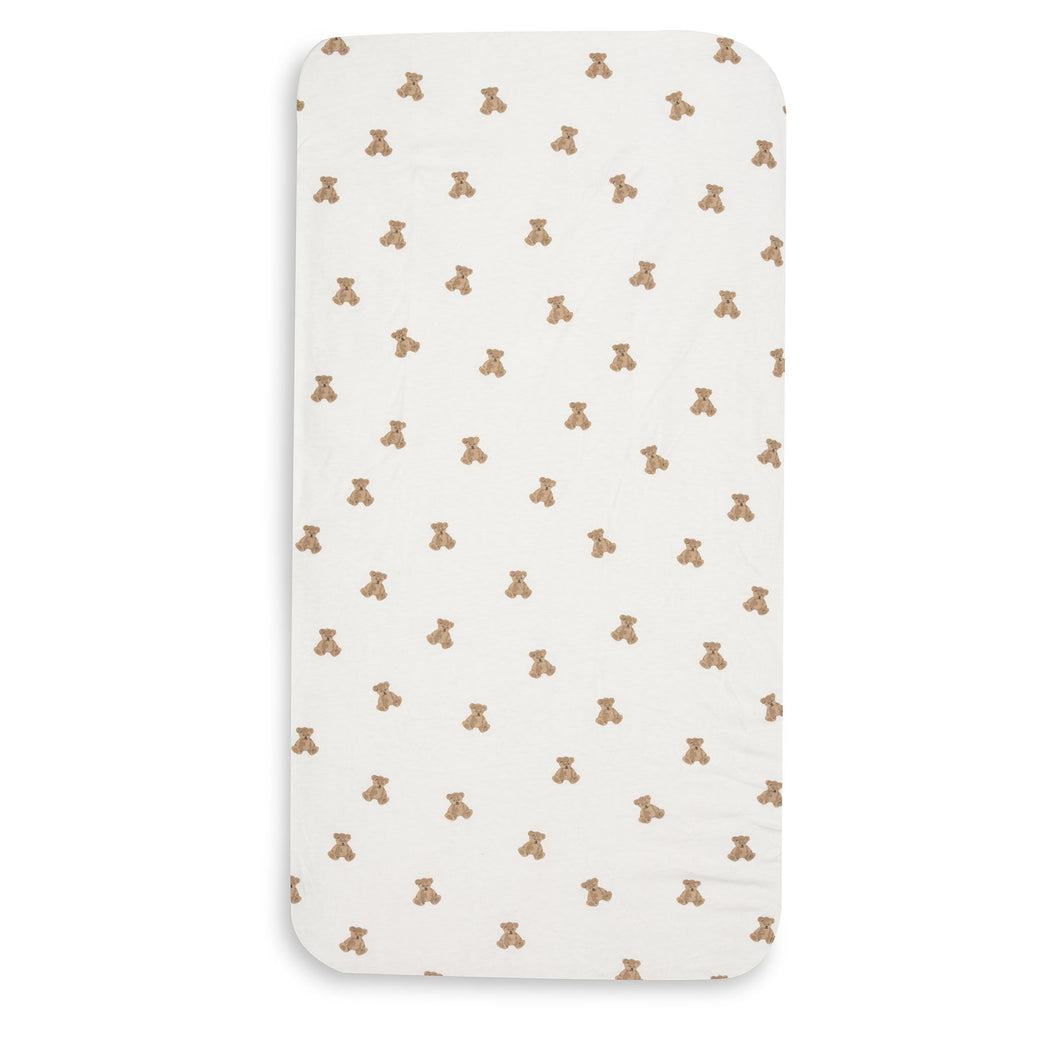 Jollein - Fitted Sheet Jersey 60x120cm - Mini Teddy Bear