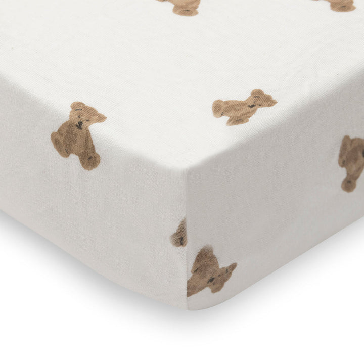 Jollein - Fitted Sheet Jersey 60x120cm - Mini Teddy Bear