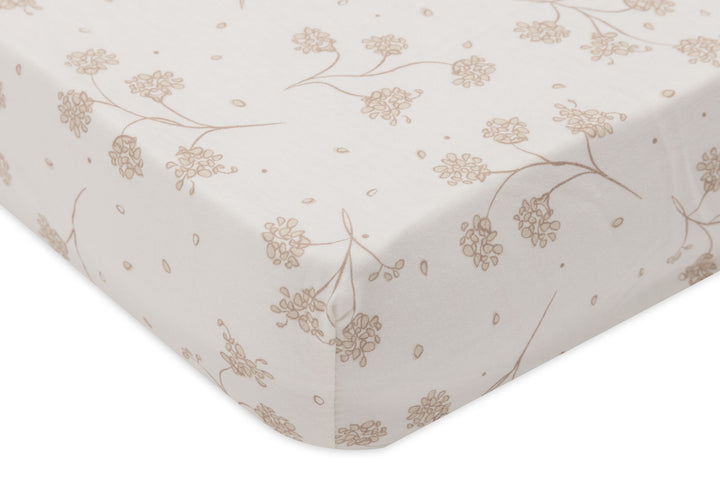 Jollein - Fitted Sheet Jersey - 70/75x140/150cm -  Leafy Dreams