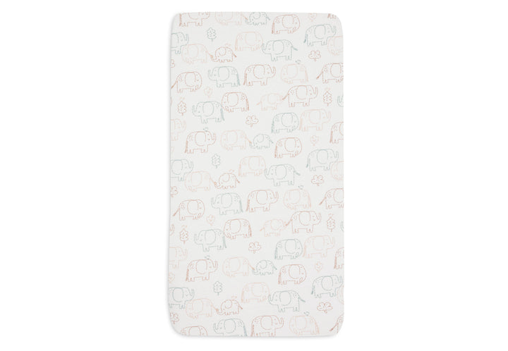 Jollein - Fitted Sheet Jersey - 70/75x140/150cm - Elephant Tales