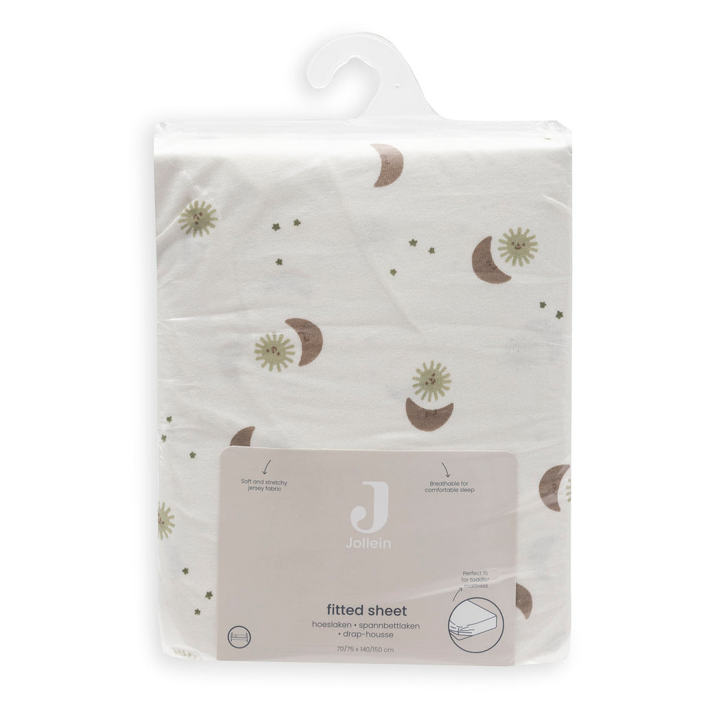 Jollein - Fitted Sheet Jersey 70/75x140/150cm - Over the Moon