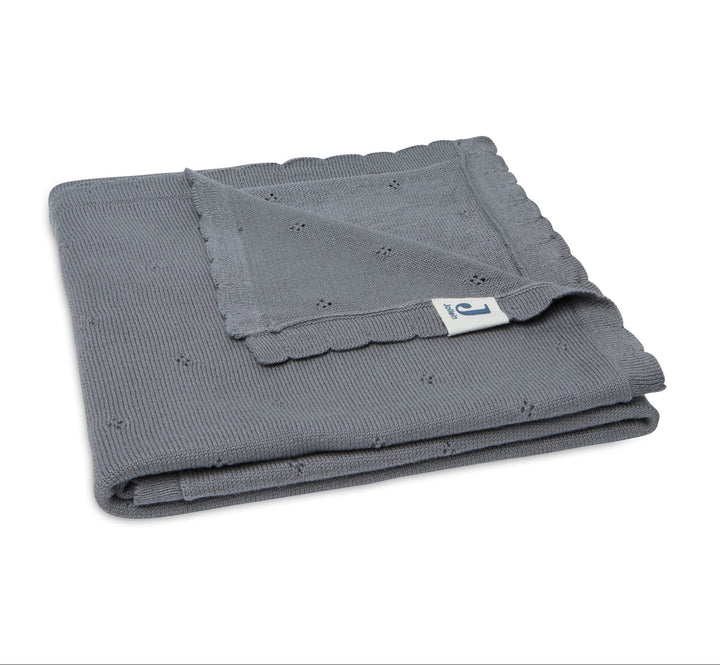 Jollein - Cradle Blanket - Pointelle - Storm Grey