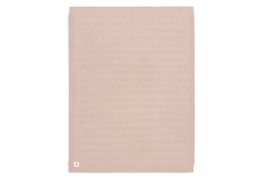 Jollein - Cradle Blanket - Grain Knit - Wild Rose - Mabel & Fox