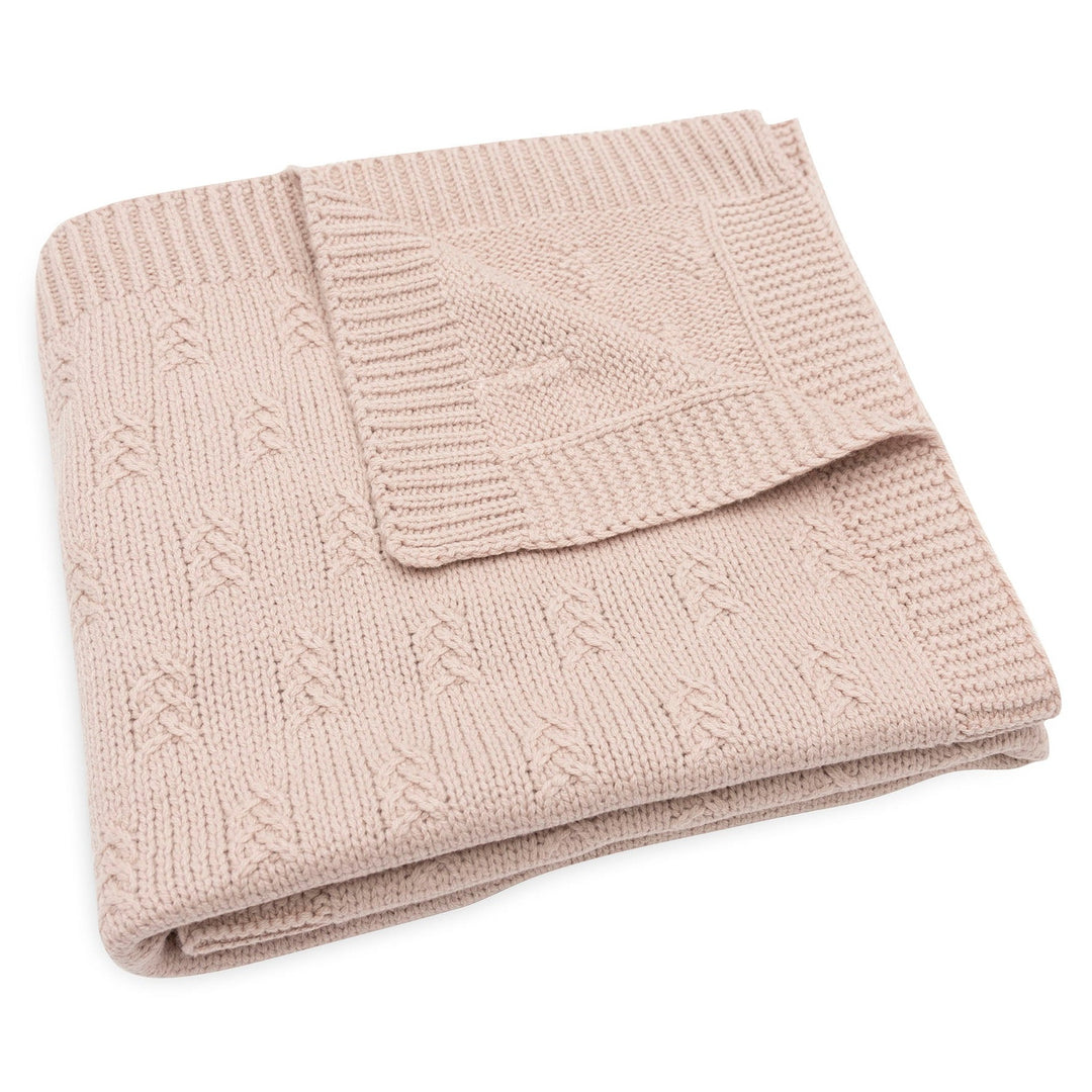 Jollein - Cradle Blanket - Grain Knit - Wild Rose - Mabel & Fox