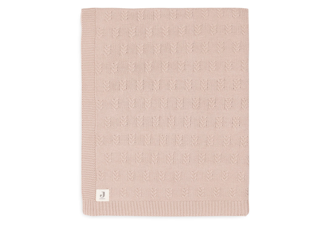 Jollein - Cradle Blanket - Grain Knit - Wild Rose - Mabel & Fox