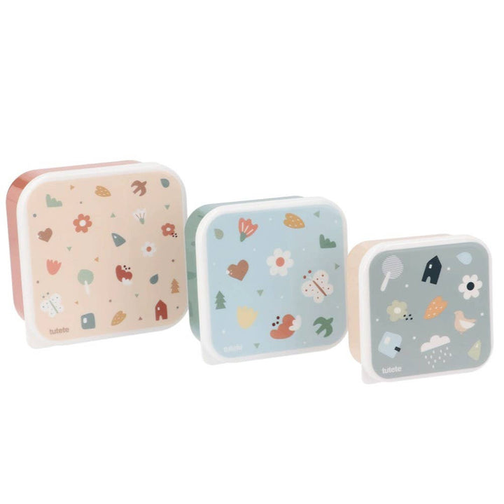 Tutete - Lunch Box Set - Geometric Nature (3 Pack) - Mabel & Fox
